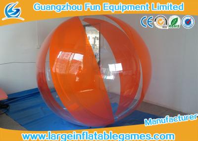 China Orange Polyether TPU Inflatable Water Walking Ball , Big Inflatable Ball For Human for sale