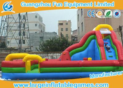 China Kids Funland Inflatable Amusement Park With Slide And Climbing Wall To Bounce On for sale