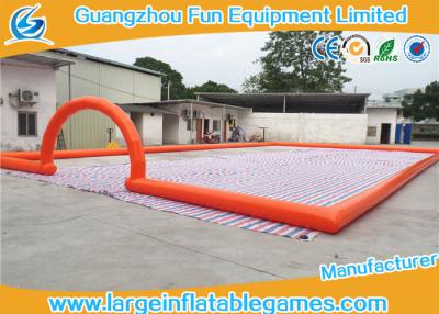 China Big Airtighted Inflatable Soccer Field , Outdoor Large Inflatable Games for sale