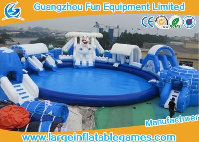 China Frozen Inflatable Amusement Park For Summer , Inflatable Bouncer And Slide For Kids for sale