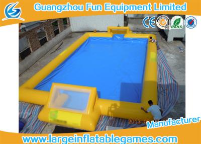 China Kundengebundener 24m x 18m aufblasbarer Fußballplatz/Fußball-Bereich für Blasen-Stoßdämpfer-Ball zu verkaufen