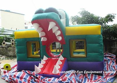 China 0.55mm PVC Tarpaulin Crocodile Inflatable Air Bouncer Alligator Bounce House With HD Cartoon Printing for sale