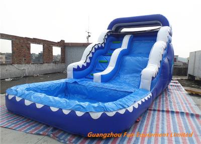 China Kids Inflatable Wave water slide With Small Pool For Summer Games for sale