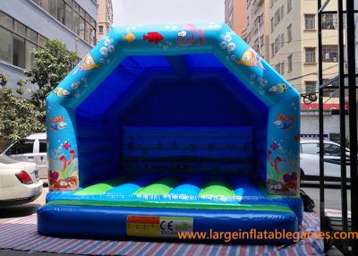 China Blue Small Inflatable Air Bouncer For Trampolines And Structures / Inflatable Jumping Castle for sale