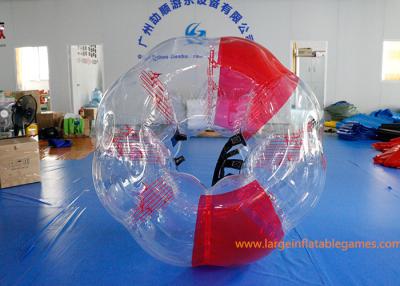 China Soft Handle Red Inflatable Bubble Ball , Inflatable Bumper Balls For Adults for sale