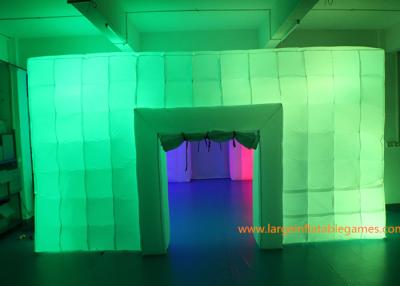 China 8.5*6*3M Inflatable Air Tent , Inflatable Colorful Tent With LED Lights for outdoor event for sale