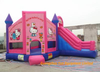 China Customized Outdoor Playground Inflatable Bouncy Castle , Inflatable Hello Kitty  Bouncer For Rent for sale