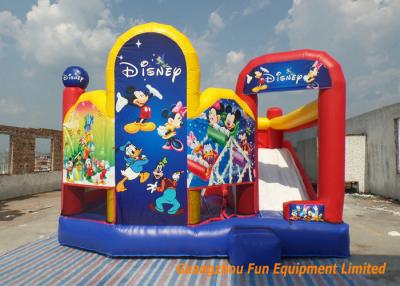 China Cartoon Theme Funny Inflatable Bouncy Castle Slide Mickey air bouncer For Boys / Girls , 5*4.5*4m for sale