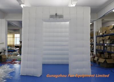 China Inflatable Cube LED Bubble Photo Booth White PVC Oxford 3 * 3m for sale