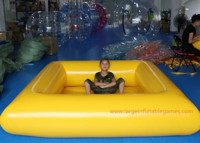 China 0.9 MM Pvc Tarpaulin Blue / Yellow Inflatable Swimming Pools Portable Above Ground for sale