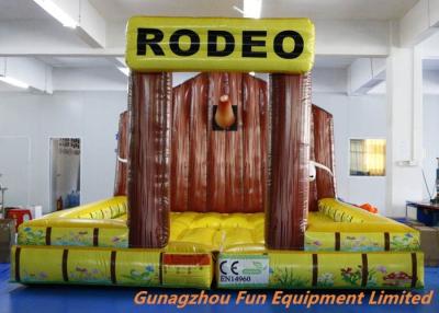 China 5 * 5m Inflatable Bouncy Castle / Inflatable Jumping Mat For Mechanical Rodeo Bull for sale