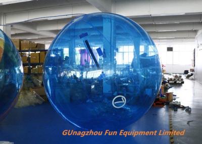 China Blue 0.7mm TPU Floating Water Ball Walk On Water Balls , Human Water Walking Ball for sale