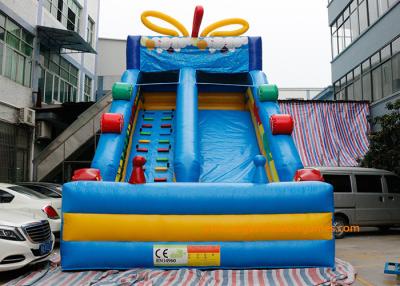 China Blue Candy Commercial Inflatable Slide For Garden Or Backyard  bouncy house for sale