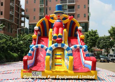 China Commercial Large Inflatable Games Clown Dry Slide Combo Bouncy House for sale