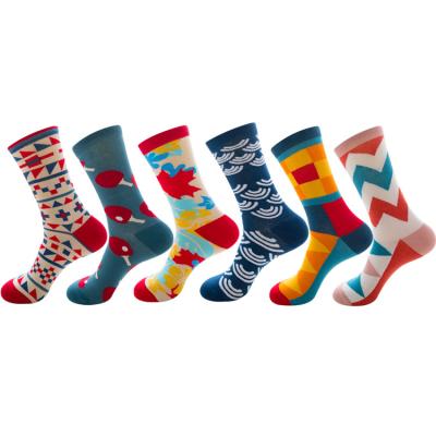 China New Design Abstract Antibacterial Japanese Cotton Socks Men And Women Fashion Socks for sale