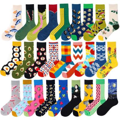 China XIANGHUI Breathable 28 Colors Custom Colorful Funny Happy Women's Happy Men's Socks For Men's And Women's Socks for sale