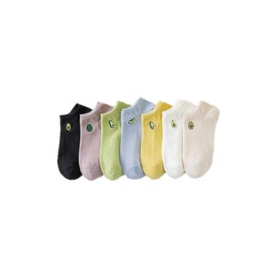 China Female Fashionable Avocado Socks Anti-Fault Cotton Casual Socks Print Korean Style Breathable Socks Cheaper for sale