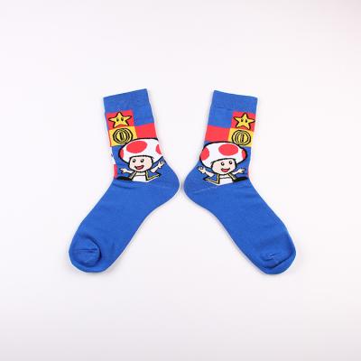 China Anime cartoon women cotton tube socks hosiery happy women XIANGHUI socks fashion antibacterial custom logo sock for sale