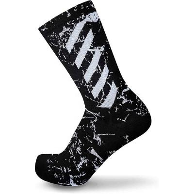 China New Design OEM Anti-slip Cotton Custom Logo Cotton Elite Crew Sports Basketball Socks White Black for sale