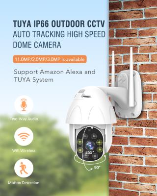 China Waterproof / Waterproof Outdoor Tuya Wifi System CCTV Camera With Auto Tracking Speed ​​Dome Camera Support Amazon Alexa for sale