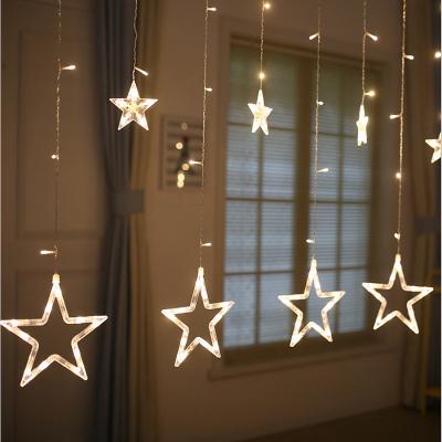 China Curtain Light LED Star Curtain String Lights Fairy Tale Bedroom Party Garden Decor for sale