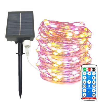 China String Light Waterproof Outdoor Solar Smart Christmas Tree Decoration Wedding LED String Party Lights for sale