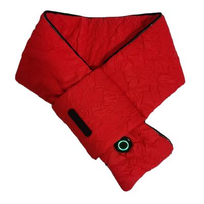 China Custom Wholesale Electric Heated Battery Portable Charging USB Polyester Smart Winter Heating Scarf for sale