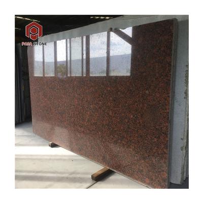 China Modern Cheap Exterior Red Natural Granite Stone Slabs Granite Maple Exterior Wall Design for sale