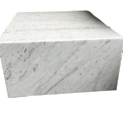 China Modern Polished White Marble Thin Tiles Italian Carrara White Marble Floor And Wall Tiles for sale