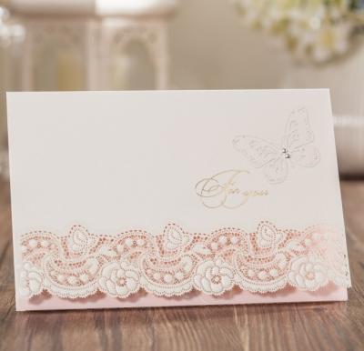 China WISHMADE Europe Factory Wholesale Elegent Embossing Gold Foil For You Card With Gemstone for sale