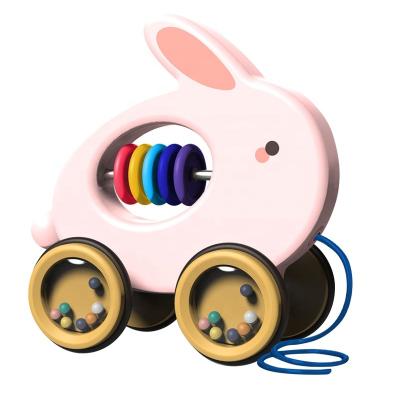 China Vehicle Plastic Baby Toys Baby Pretend Animal Game Cartoon Drag Drag Vehicle Other Baby Toys for sale