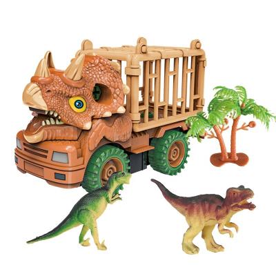 China Funny Disassembly Dino Toys Kids Dinosaur Games DIY Dinosaur Transporter Vehicle Diy Disassembly Toys Vehicle Car for sale