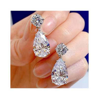 China CLASSIC High Quality Water Drop Diamond Earrings 925 Silver For Women Wholesale for sale