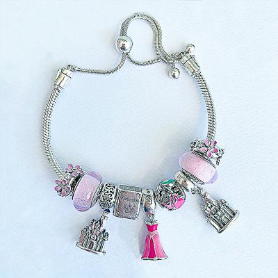 China Cute Design Pan Charms Bracelet Fashion Jewelry DIY Accessories For Women 925 Sterling Silver for sale