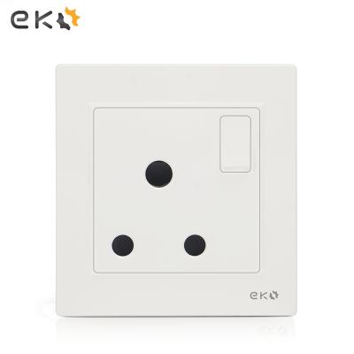 China White Modern Home PC Wall Switch Easy Installation UK 86*86mm British Standard 15A Switched Sockets With Neon for sale