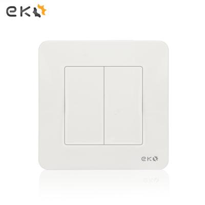 China Easy Installation Modern Home Wall Switch European Standard 2 Way 2 Way 2 Strip 86*86 Two Way Mounted On The Wall for sale