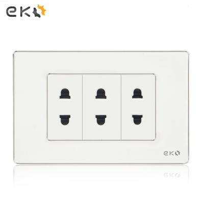 China American Standard Grounding Wall Socket 250V 16A 6 Hole Electrical Easy Installation Safe Wall Socket for sale