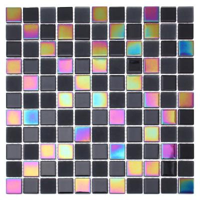 China Hot Sale Swimming Pool Flooring Iridescent Pool Slabs Vintage Glass Mosaic Slab With Cheap Price for sale