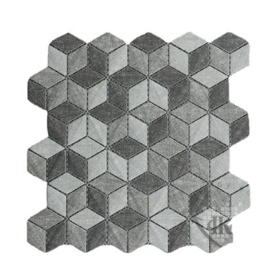 China High quality parquet factory decorative 3d wall slab diamond mosaic tile for backsplash for sale