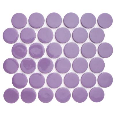 China Wholesale Parquet CNK China purple recycled glass mosaic lowes kitchen slab backsplash for sale