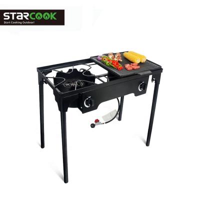 China Outdoor Blue Flam Camping Gas Stove BBQ Grill for sale