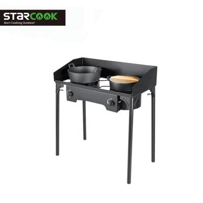 China Adjustable Height Durable Cooking Stove Folding BBQ Cooking Outdoor Barbecue Grill For Home Party for sale