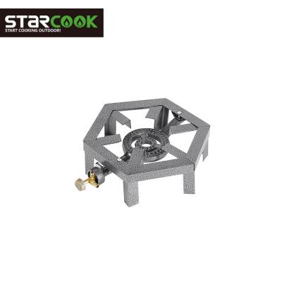 China Easily Assembled 25CM Six Pays Angle Iron Gas Stove Portable Gas Cooker for sale