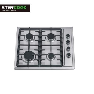 China Outdoor Hot Sales 4 Burner Gas Stove Built In Gas Hob Super Flame Gas Cooker for sale