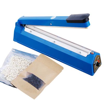 China Portable Beverage Mode 200mm Plastic Foil Bag Kraft Paper Heat Hand Impulse Sealer Paper Bag Sealing Machine for sale