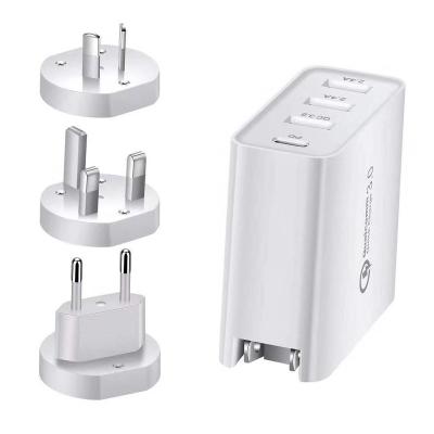 China 48W Mobile Phone Charging EU UK US Plug Fast 3 Port Usb Palladium 18w Wall Charger For iPhone QC3.0 USB Travel Charger for sale