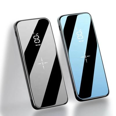 China External LED Display Fast Charging Power Bank Mirror Screen 10000mAh Wireless Charger Bateria For S9 S10 11 12 pro XR Max for sale