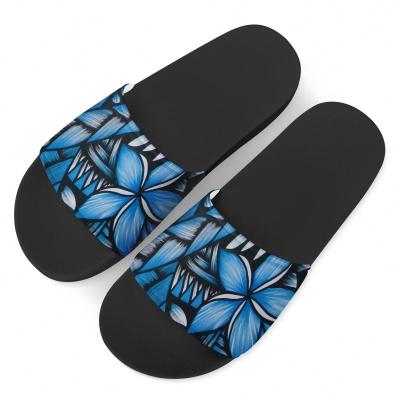 China CUSHIONING Polynesian Samoan style slippers for men and women printing fashion beach shoes open-toe style indoor home one-piece sandals for sale