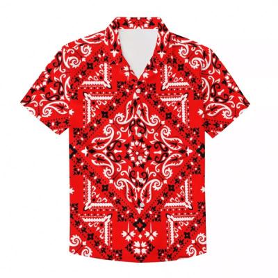 China Anti-pilling T-shirts on demand customized for men summer fashionable men's bandana shirts personality oversized drop shipping for sale