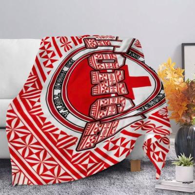 China New Design Anti-static Polynesian Samoan Tribe Tonga Custom Fashion Printing Casual Polyester Fleece Warm Blanket Blanket Blanket for sale